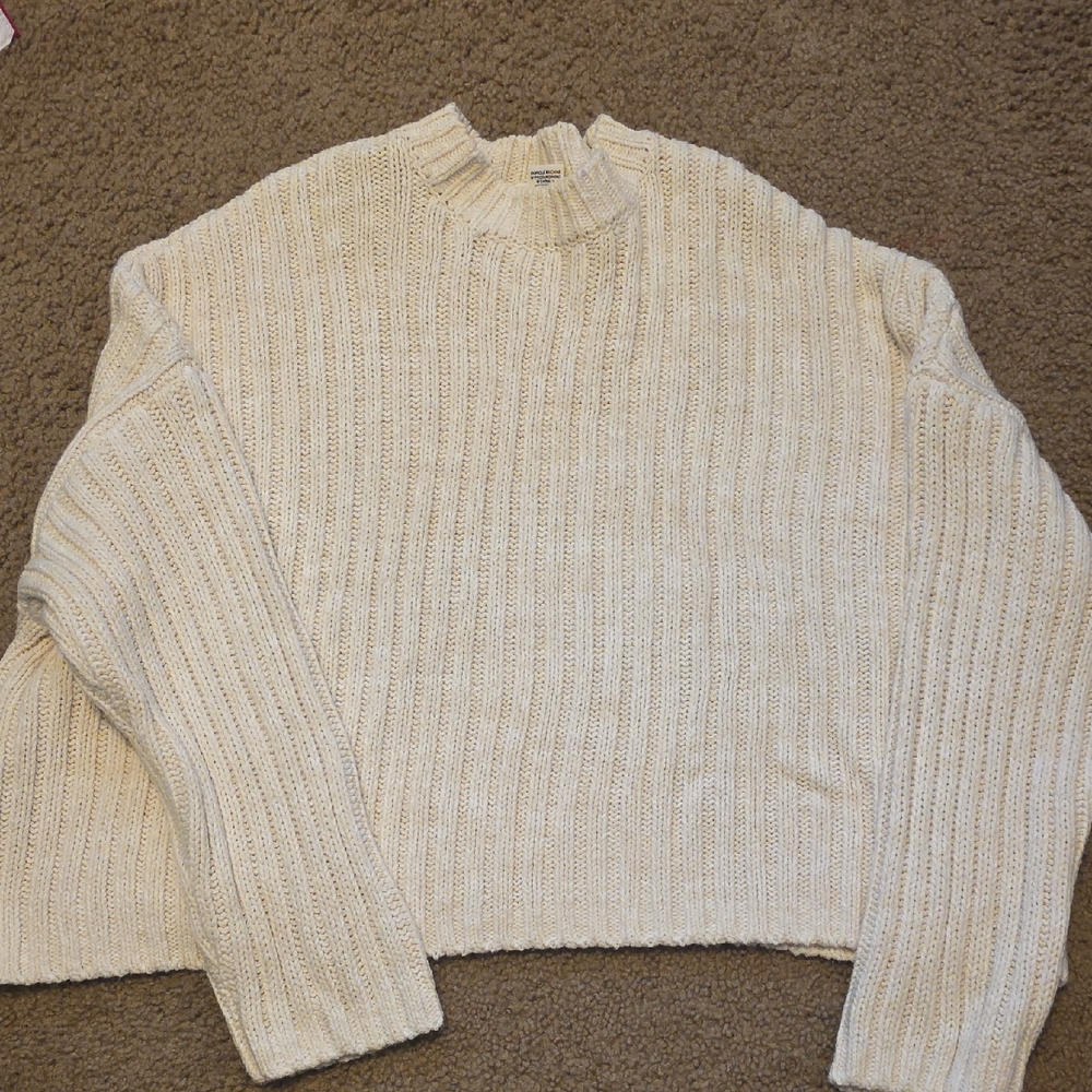 Jessica Simpson Cream Ribbed Sweater
